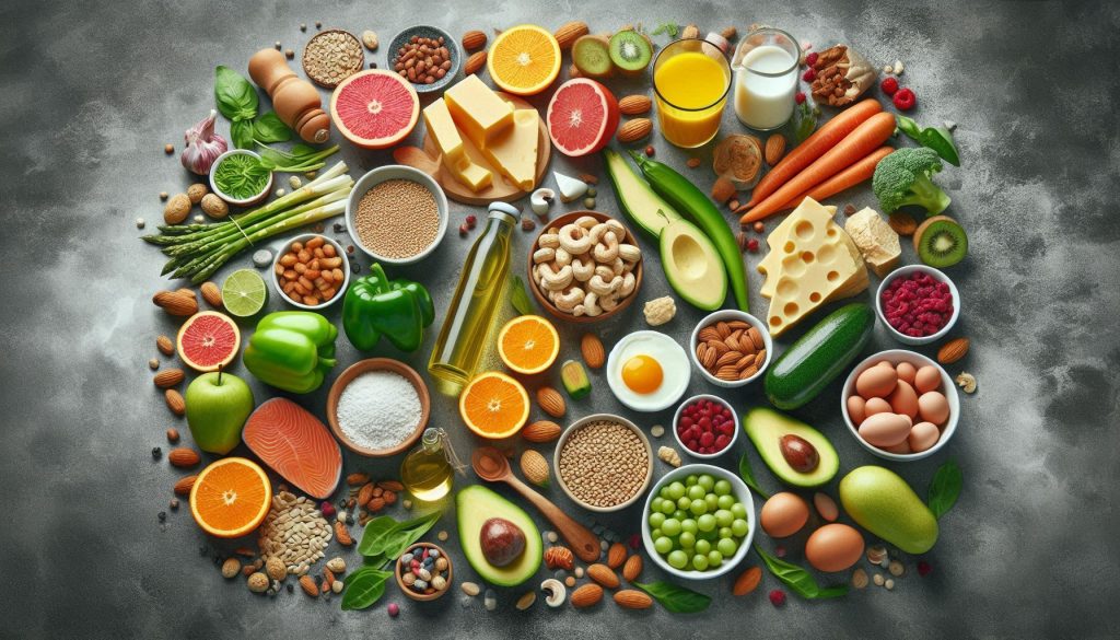 a visual representation of components of a healthy diet which is necessary when reaching the age of adolescence