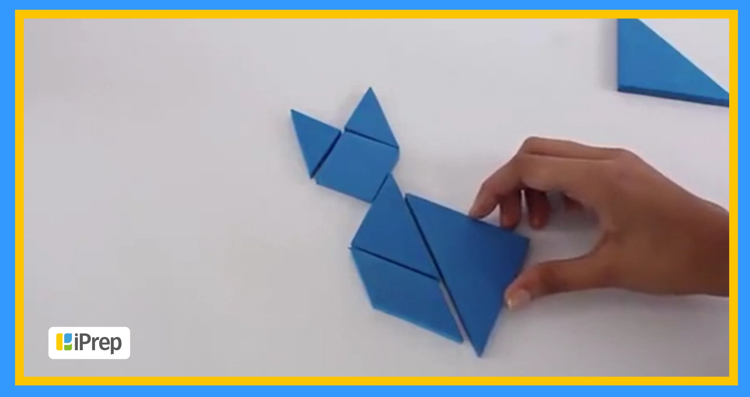 A visual representation of a tangram activity video for classroom