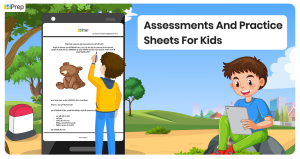 A visual representation of assessments and practice sheets for kids