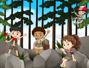 Children learning and playing in the forest.- Whose Forests