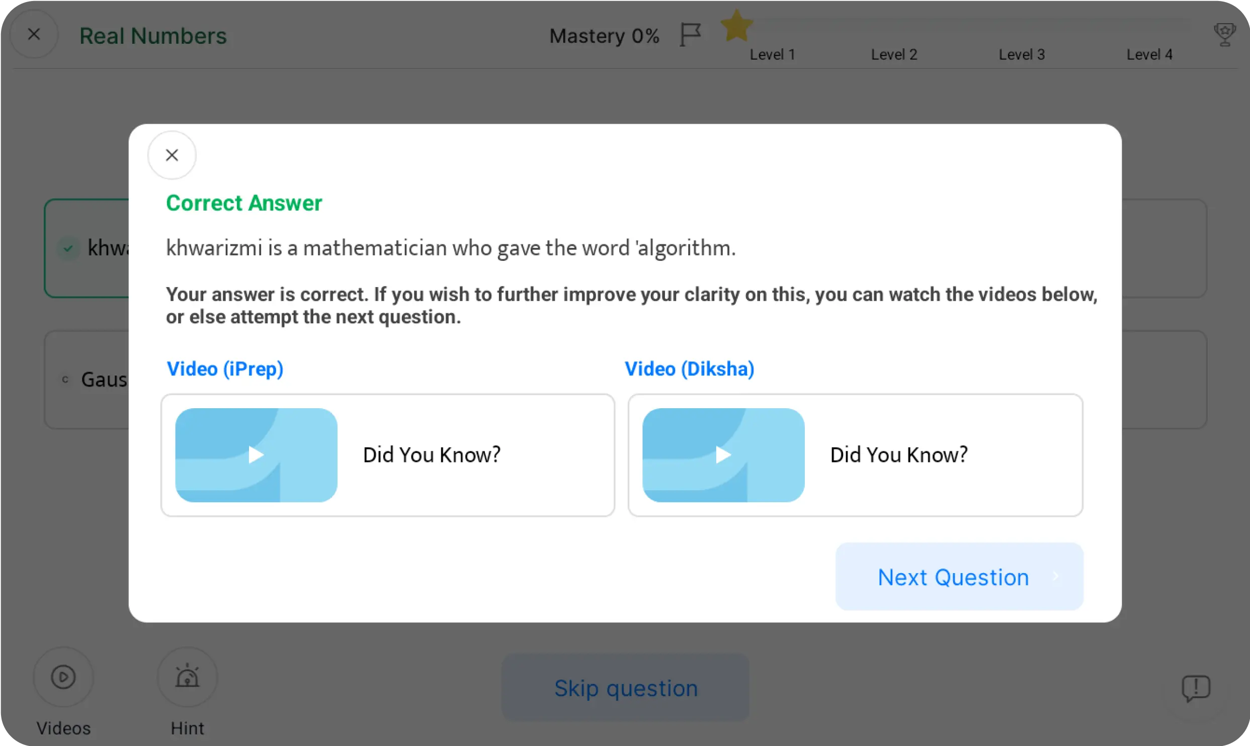 An image showing how iPrep PAL Lab helps students clear previous year learning gaps through its personalized adaptive learning system