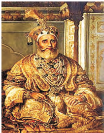 a visual of bahadur shah zafar from the chapter - when people rebel - 1857 and after from class 8 history