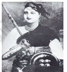 a visual of rani laxmi bai from class 8 history chapter 5- when people rebel - 1857 and after