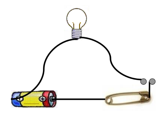 a visual depiction of an open circuit