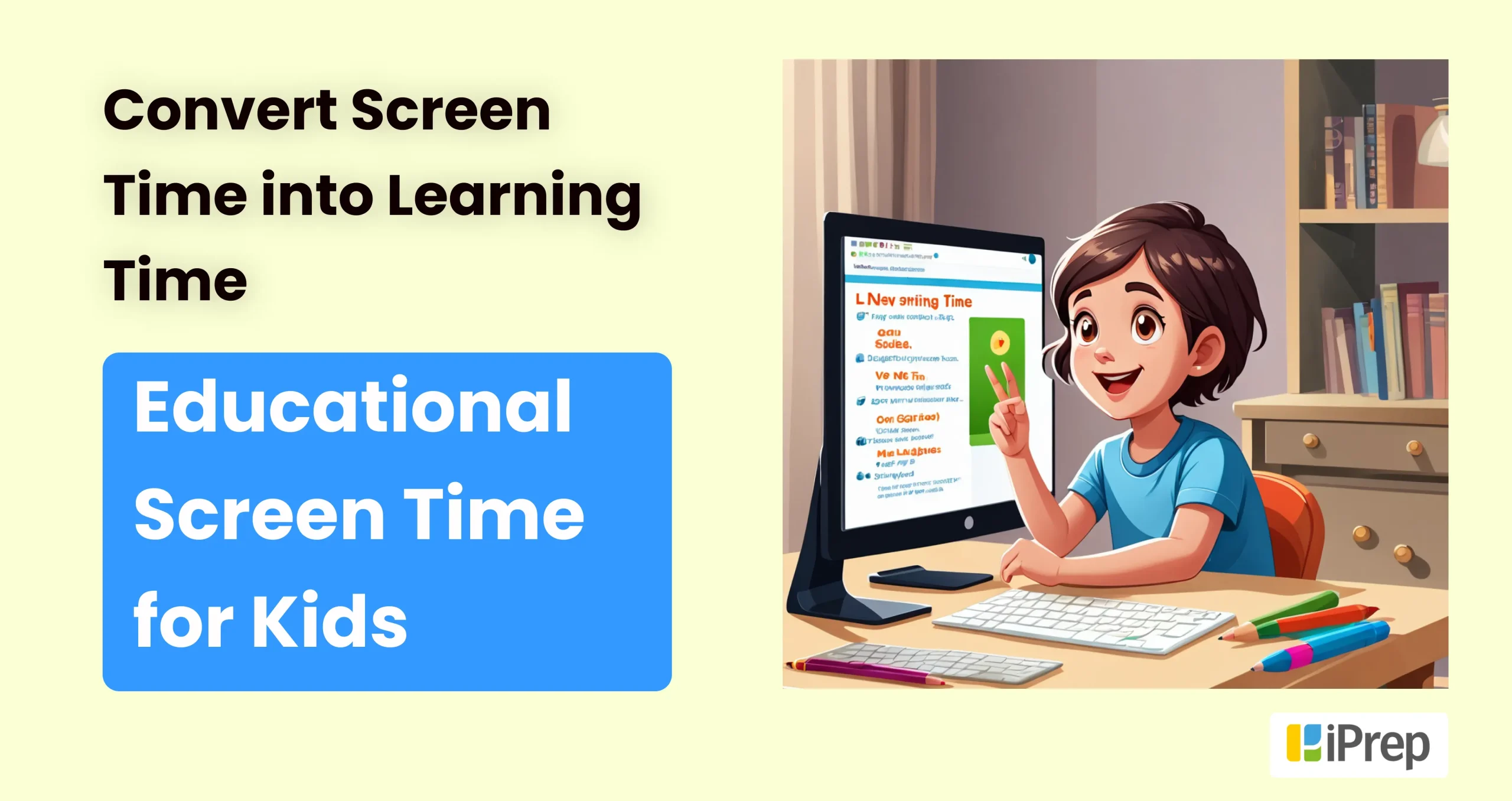 A visual representation of educational screen time for kids