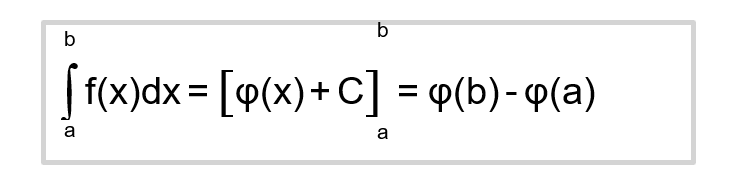 a visual showcasing the formula of an integral from class 12 math chapter 8 - application of integrals 