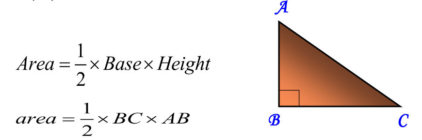 a visual representation of Calculation of Area of a Right-Angled Triangle with herons formula