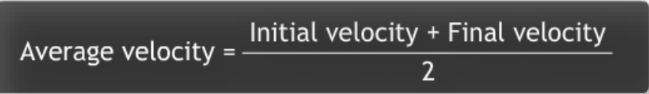 a visual representation of formula of average velocity from class 9 science chapter 7 - Motion