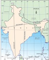 India map from class 9 geography chapter 1 - India Size and Location