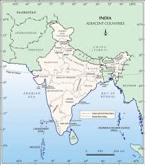 India geopolitical map from class 9 geography chapter 1 - India Size and Location