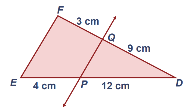 a visual example of the Converse of Basic Proportionality Theorem from the chapter triangles from class 10 math