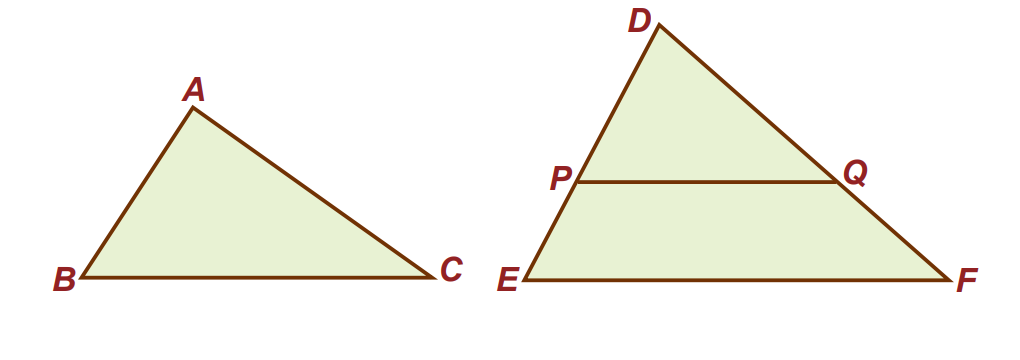 a visual of SAS similarity criterion from the chapter triangles of class 10 math