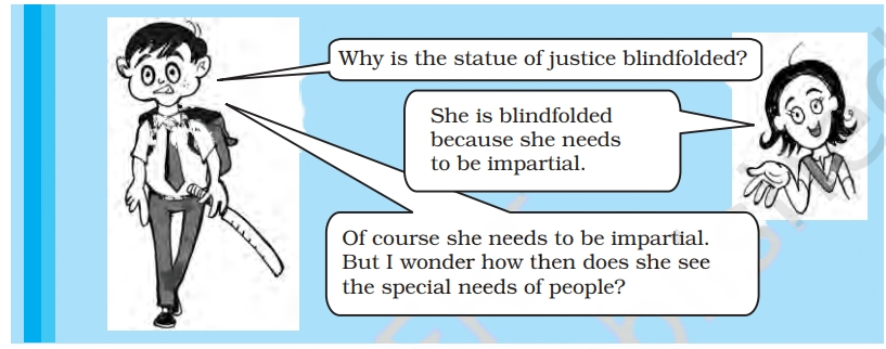 a visual representation of the recognition of special needs from class 11 political science chapter 4 - Social Justice