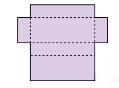 A visual of an unfolded box from class 5 math chapter 9 - Boxes and Sketches