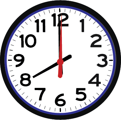 A visual of 12 hour clock from class 4 math chapter 4 - Tick Tick Tick