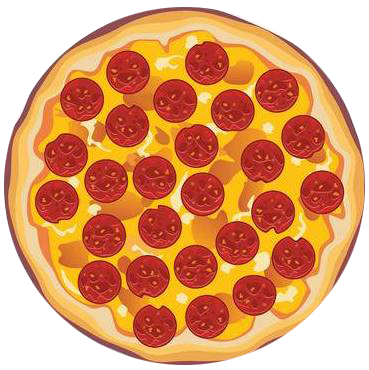 A visual representing a whole with the example of a Pizza from class 4 math chapter 9 - Halves and Quarters 