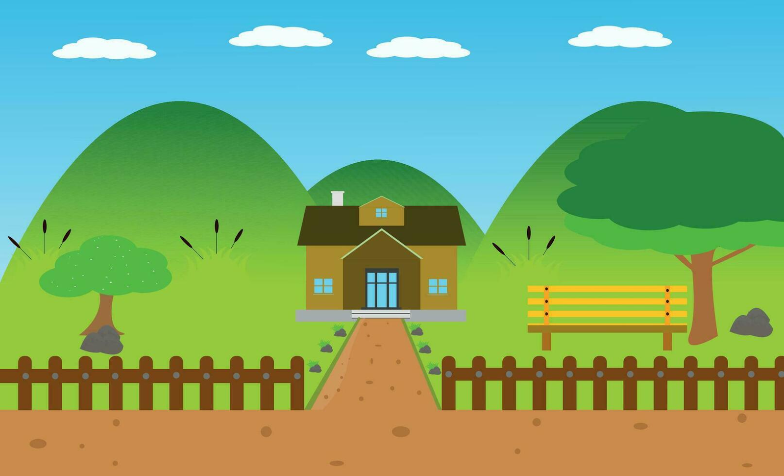 a visual representation of a house and field with a fence from class 4 math chapter 13 - Fields and Fences