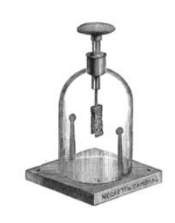 A visual representation of electroscope from class 12 physics chapter 1 - Electric Charges and Fields