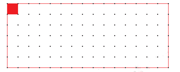 A visual representation of measuring the side of a square from class 5 math chapter 3 - How Many Squares