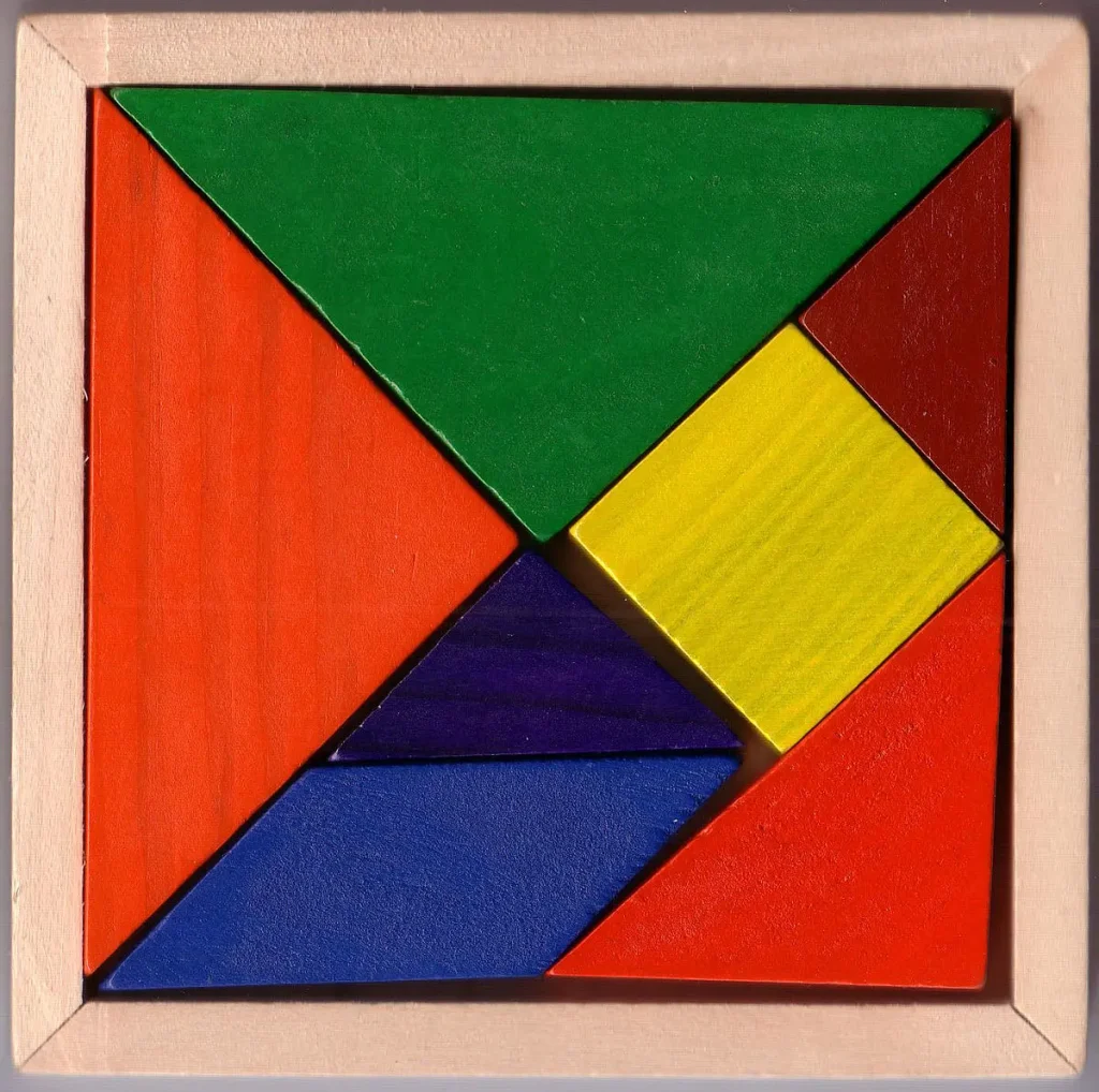 a visual representation of tangrams from class 3 maths chapter 5 - Fun With Shapes