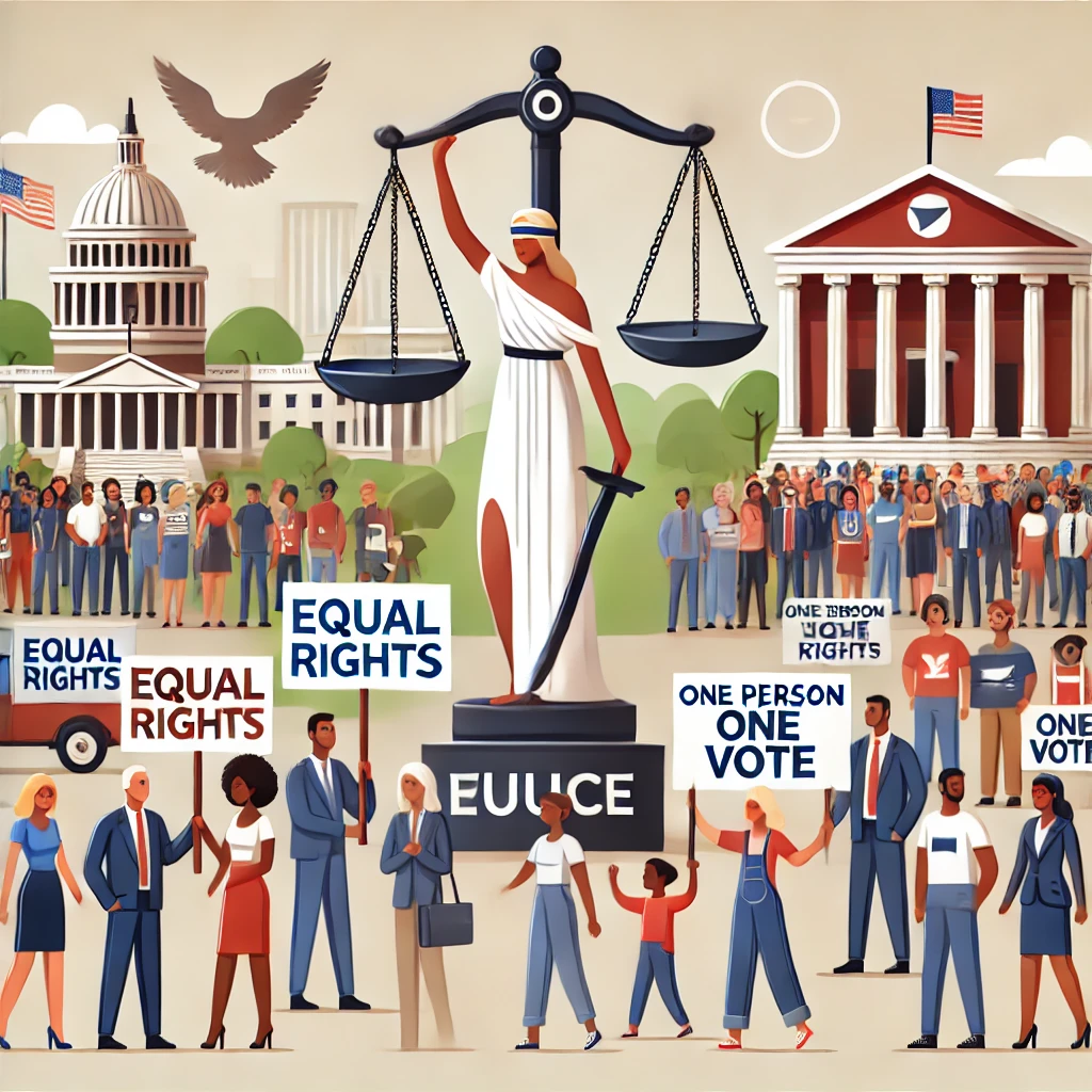 A visual of the political equality from class 7 social science chapter 1 equality